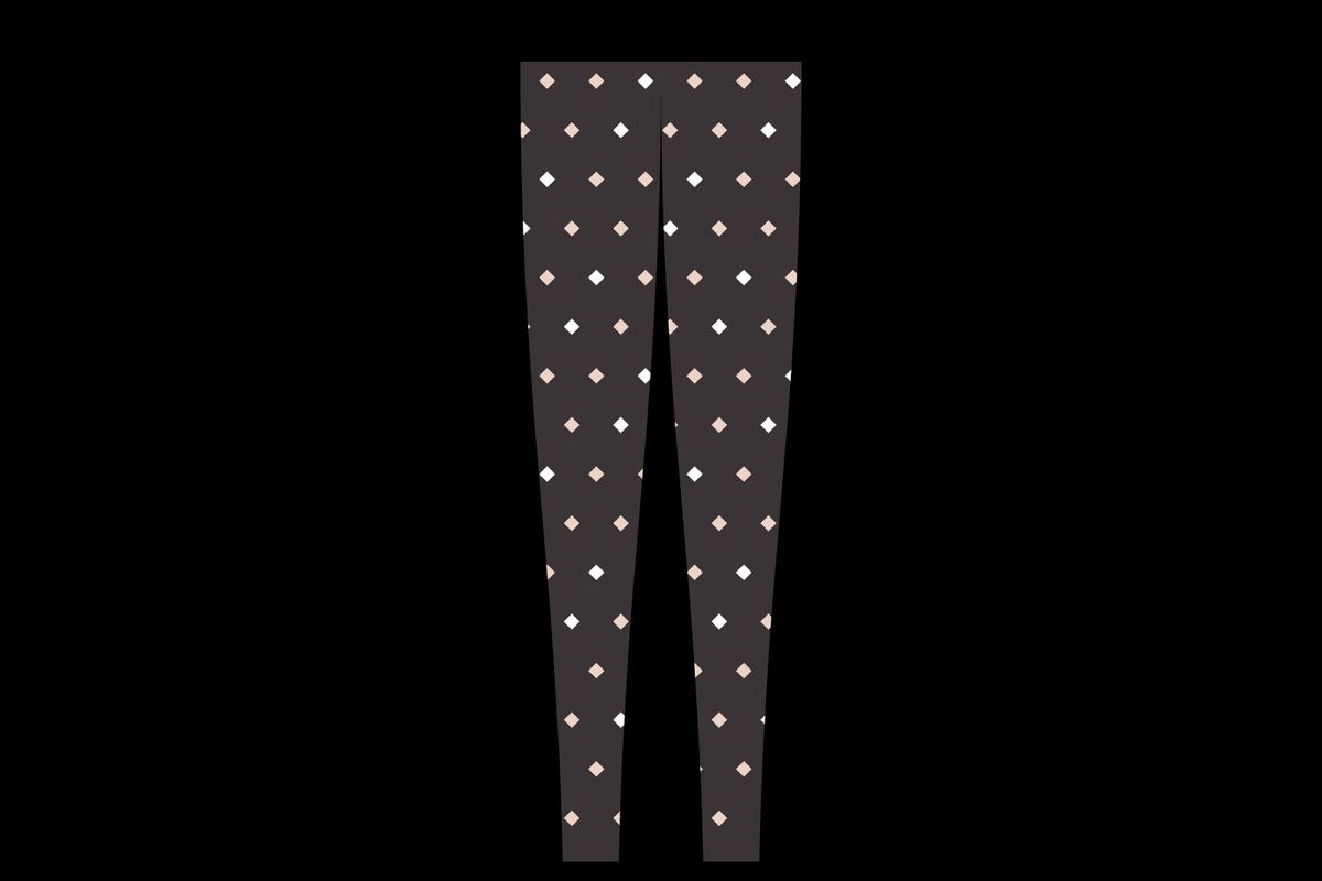 Illustration: sheer black tights decorated with small crystals