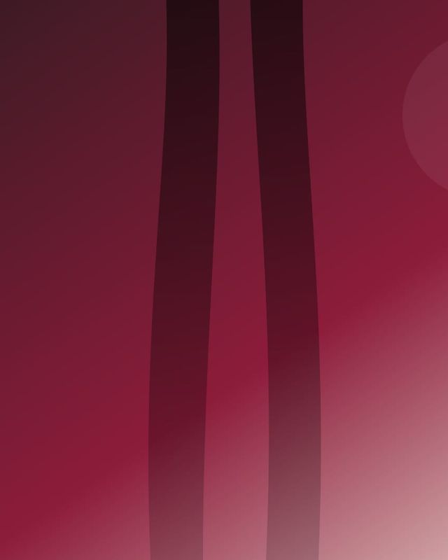 Abstract burgundy and ivory composition evoking two legs in sheer tights